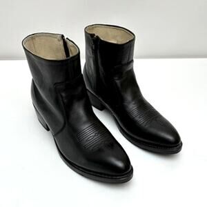 Men's Durango 7-inch Black Leather Side-zip Western Boots - Size 12D
